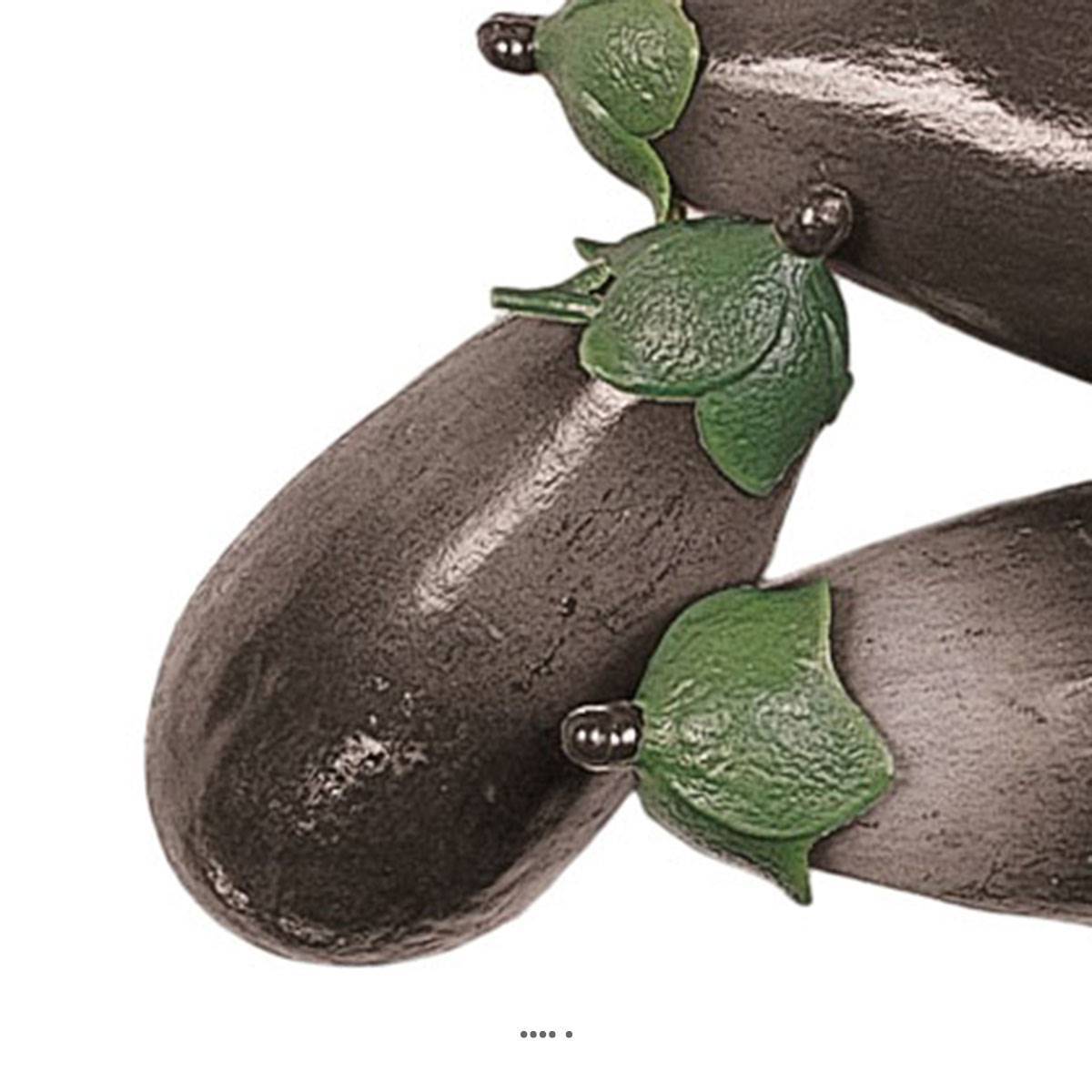 Artificielles - Aubergines artificielles en lot de 3 en Plastique soufflé L 135x60 mm - Imagen 3