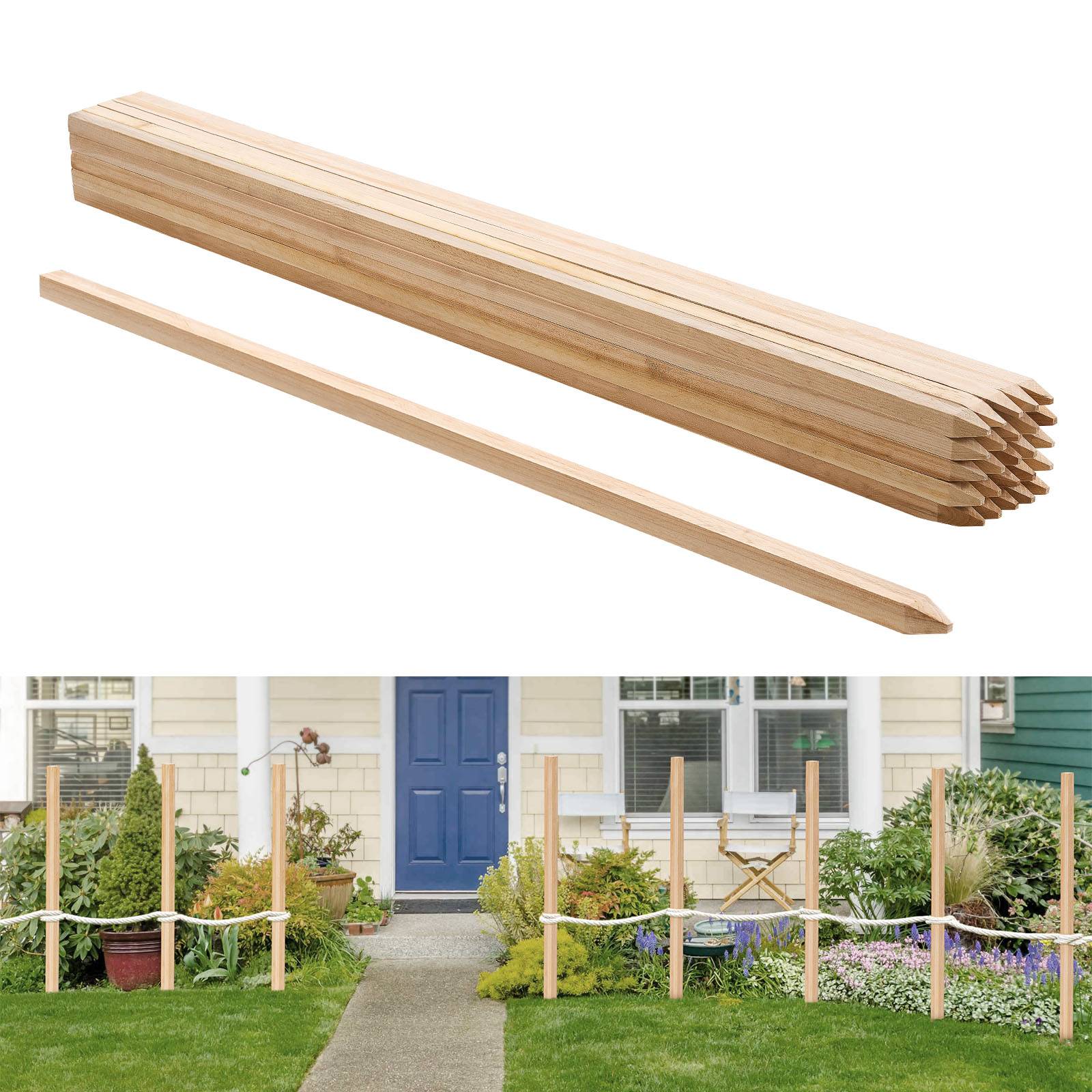 Vevor - VEVOR Piquets Clôture Jardin Bois Poteaux à Pointe 25 PCS 19,05x19,05x1219,2 mm