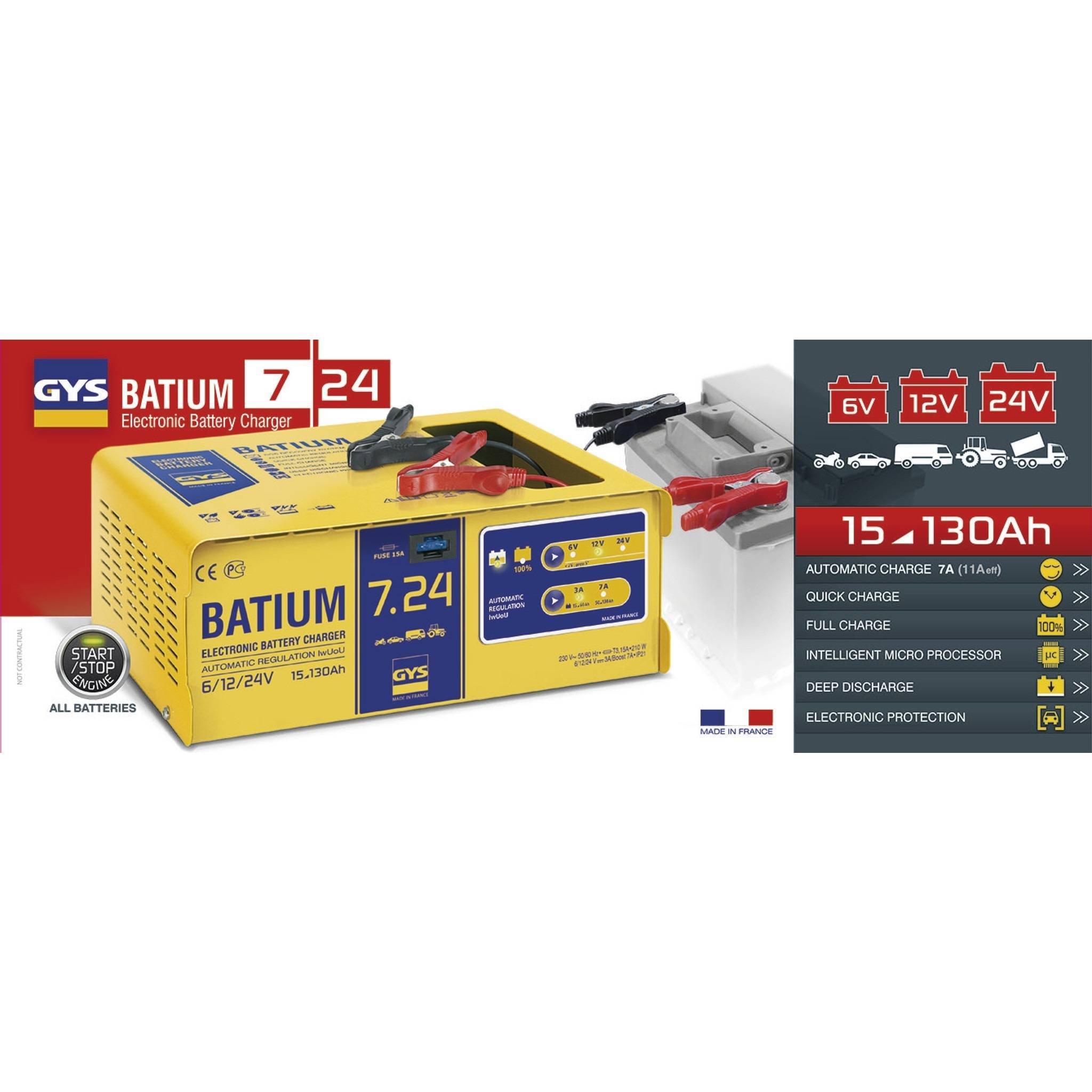 Chargeur batterie automatique BATIUM 7.24 - 024502 - GYS - Image 2