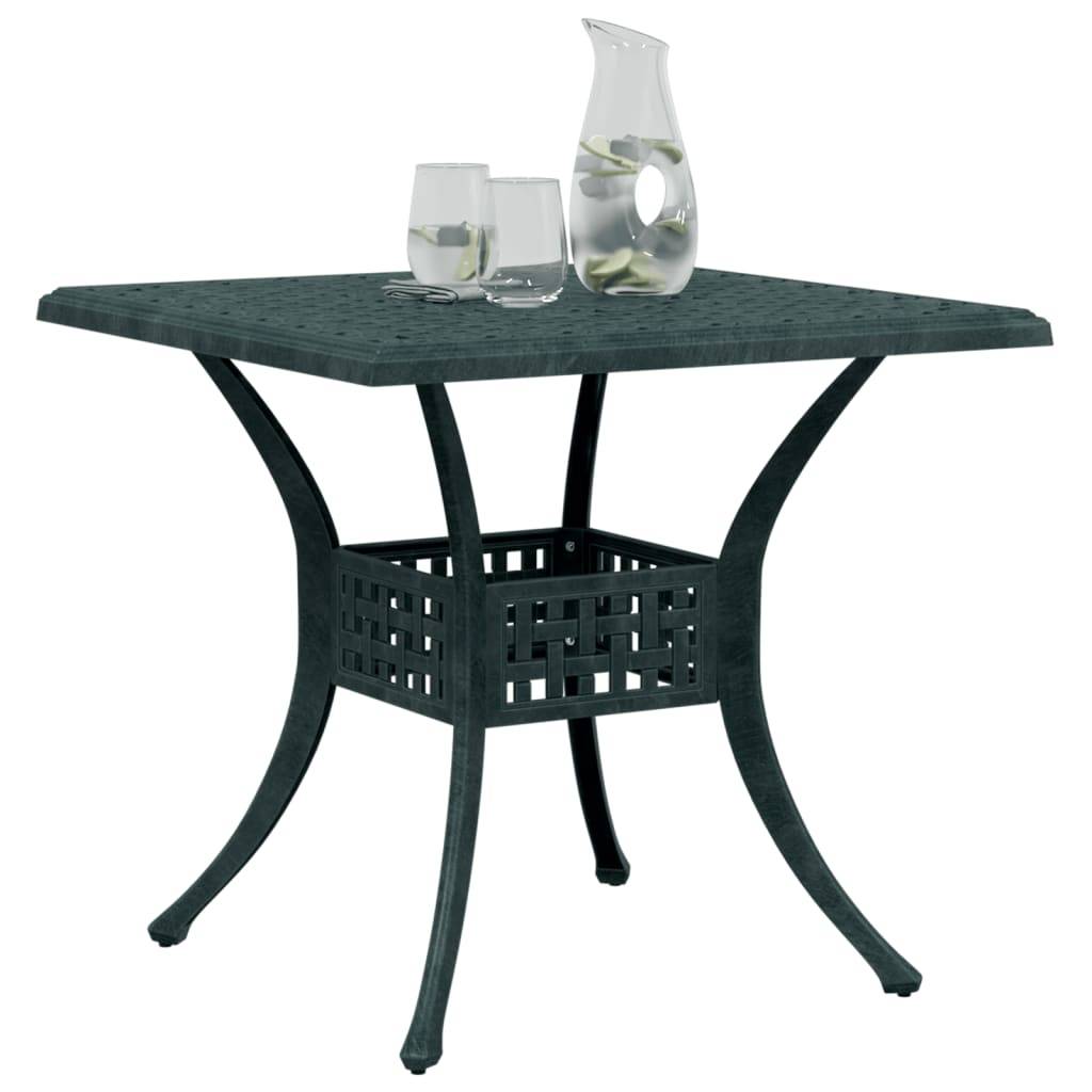 Table de jardin aluminium coulé vert 80 x 80 x 75 cm - PANGIVO - Image 4