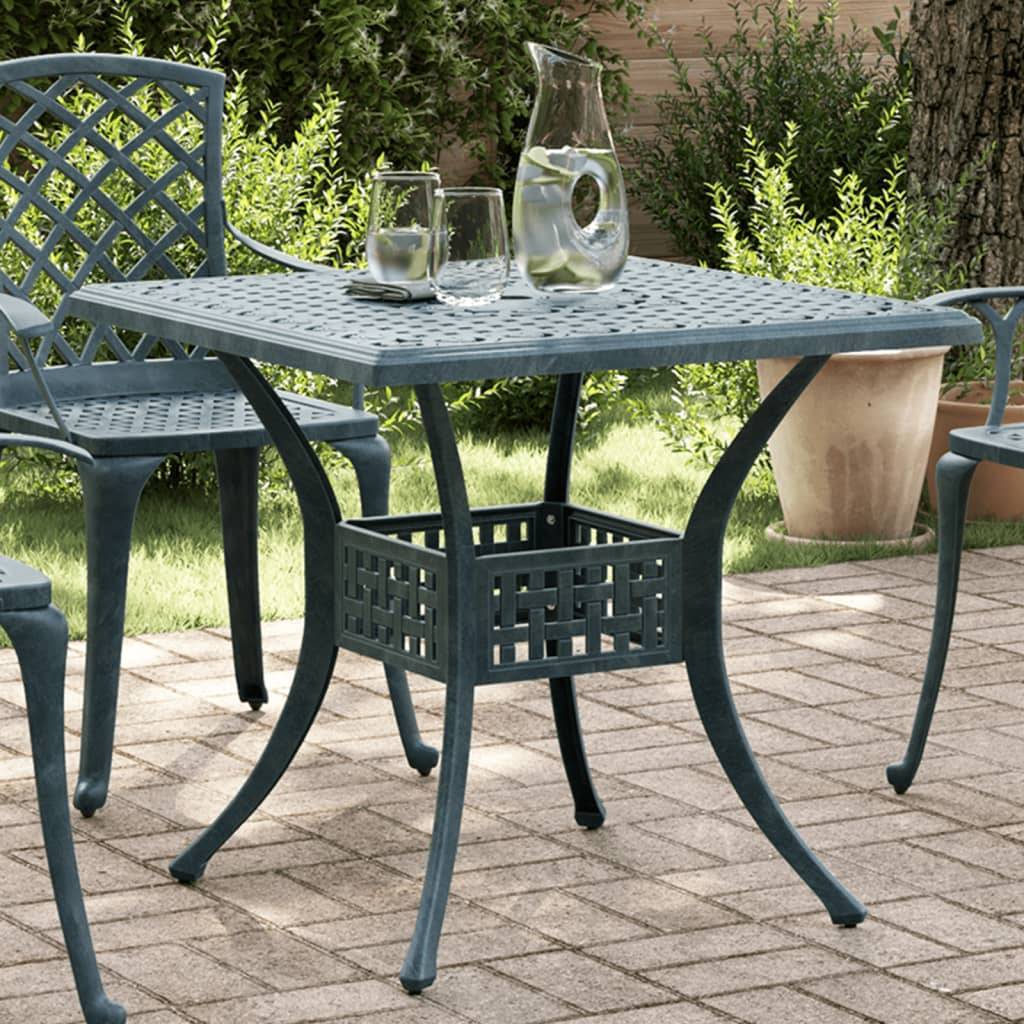 Table de jardin aluminium coulé vert 80 x 80 x 75 cm - PANGIVO - Image 1