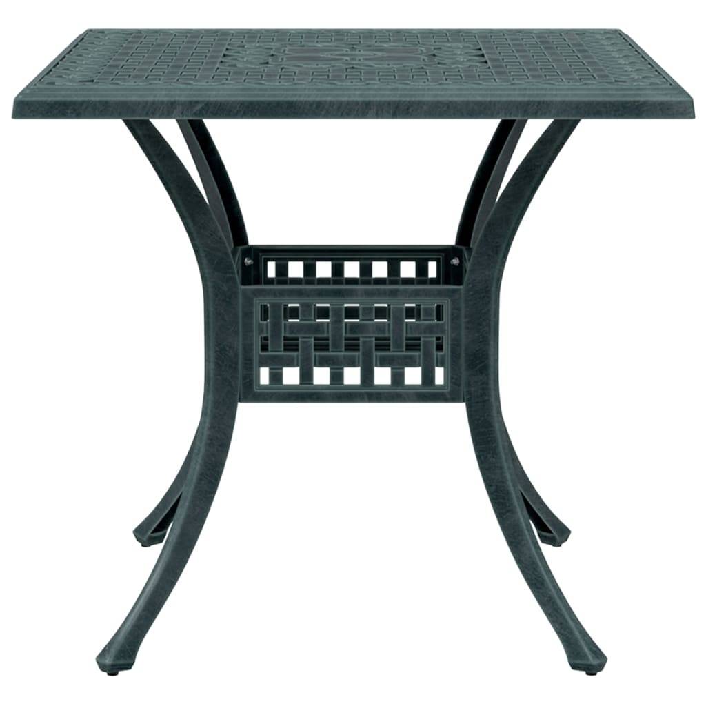 Table de jardin aluminium coulé vert 80 x 80 x 75 cm - PANGIVO - Image 6