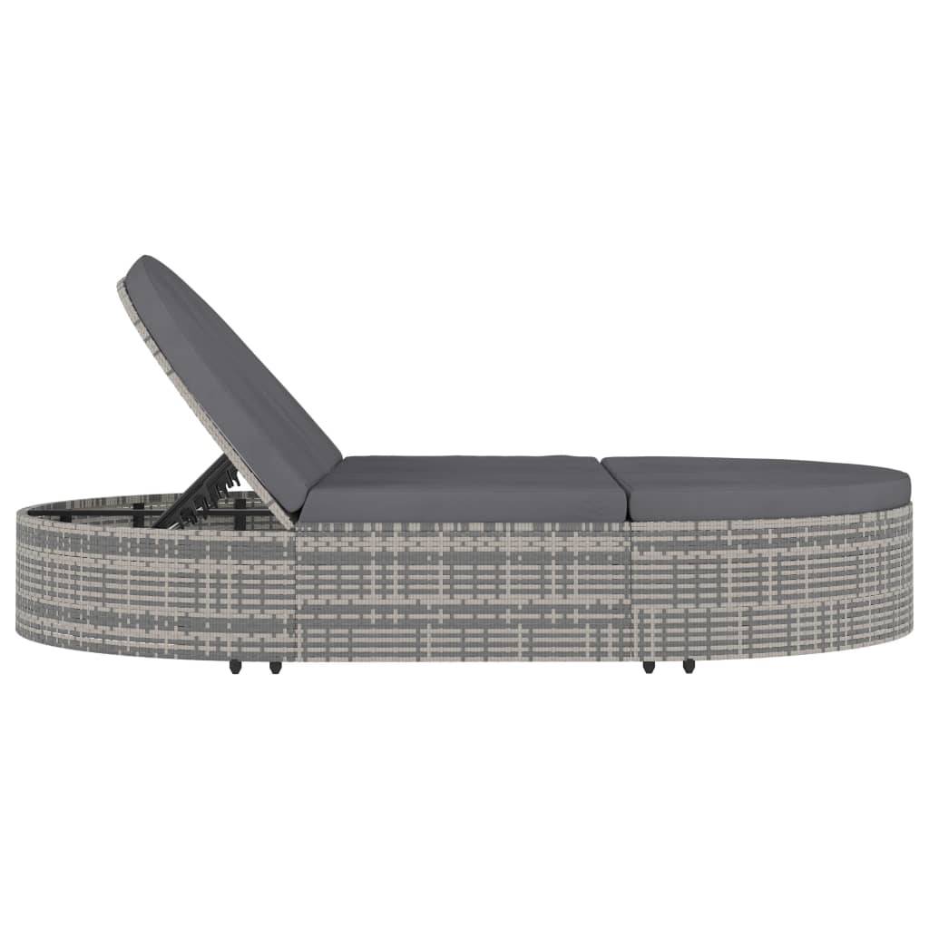 Prolenta Premium - Chaise longue pliante/transat Cecily Gris 198 X 138 X 28 cm - P87209G - Image 4