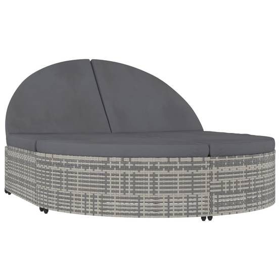Prolenta Premium - Chaise longue pliante/transat Cecily Gris 198 X 138 X 28 cm - P87209G - Image 2