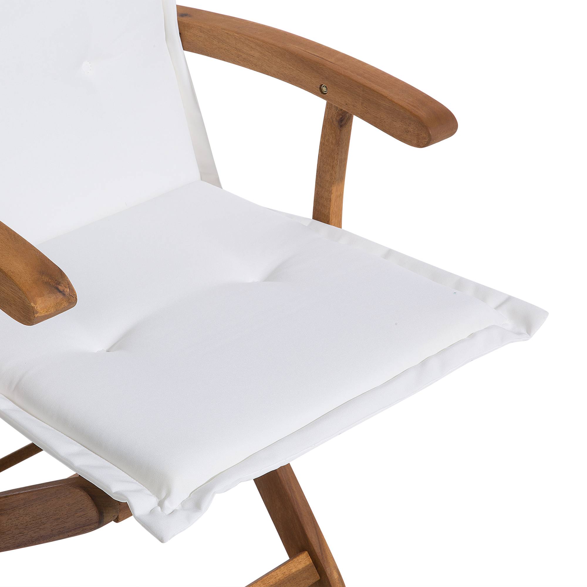 Beliani - Chaise de jardin Acacia Blanc cassé MAUI - Beliani - Imagen 3
