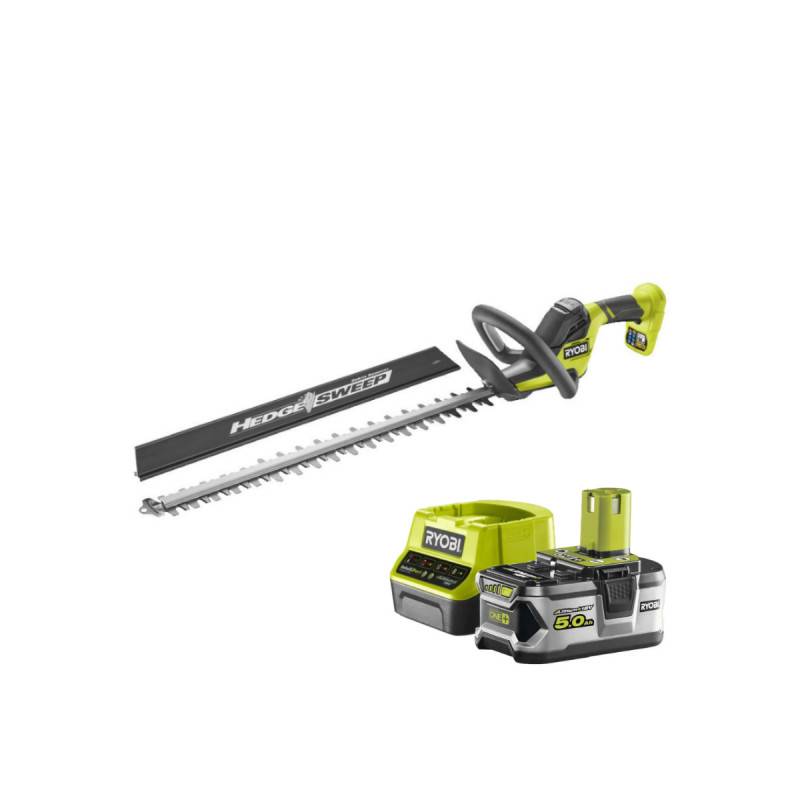 Ryobi - Pack RYOBI Taille-haies Linea 18V One+ INEA 55cm RY18HT55A-0 - 1 Batterie 5.0Ah - 1 Chargeur rapide RC18120-150 - Image 1