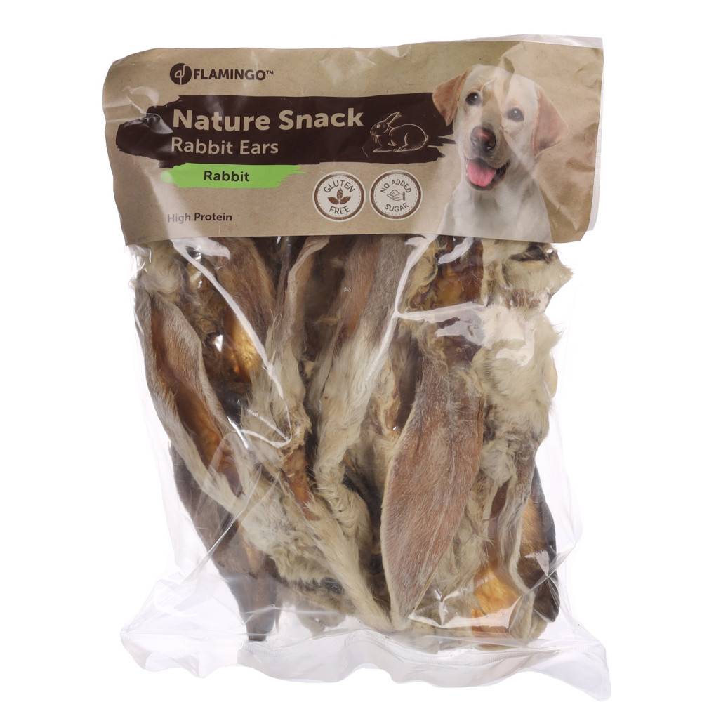 Oreille de lapin avec poils nature snack 200 g pour chien - Imagen 2
