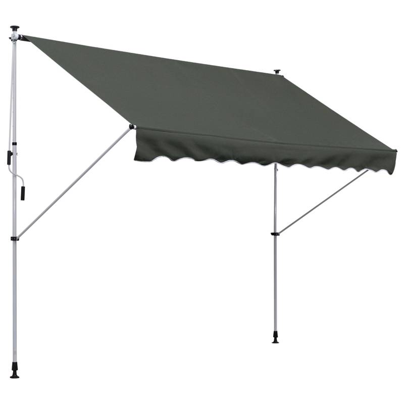PANGIVO - Store banne autoportant polyester gris 300 x 150 x 280 cm - PANGIVO - Image 1