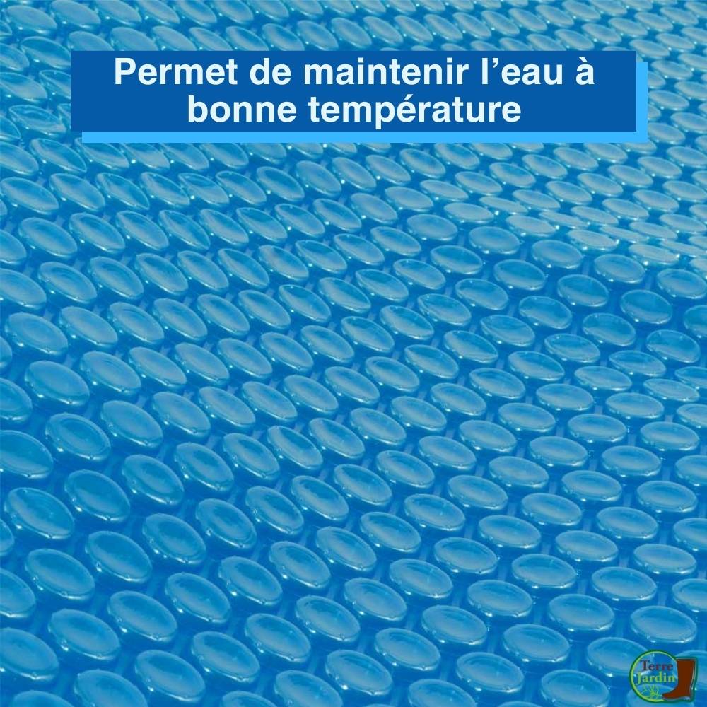Terre Jardin - Bâche à bulles piscine rectangulaire 400 microns 8 x 4 Bleu - Imagen 3