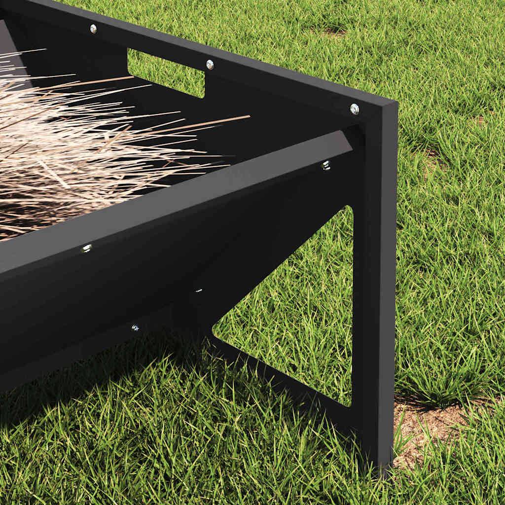 ComfortXL - Auge Bétail Acier 10kg Mangeoire Sol Jardin Ferme Noir - ComfortXL Outdoor Living - Image 4