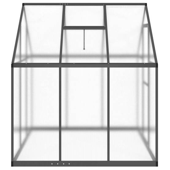 ComfortXL - Serre de Jardin Aluminium Polycarbonate Culture Plantes 169x169x195cm Anthracite - ComfortXL Outdoor Living - Image 4