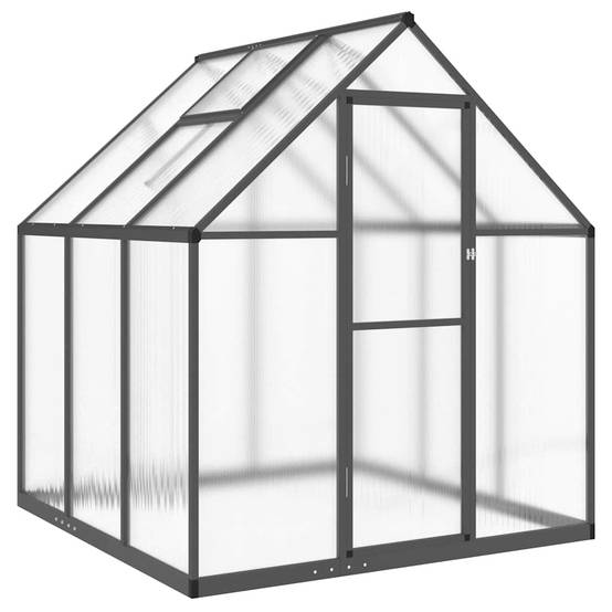 ComfortXL - Serre de Jardin Aluminium Polycarbonate Culture Plantes 169x169x195cm Anthracite - ComfortXL Outdoor Living - Image 2