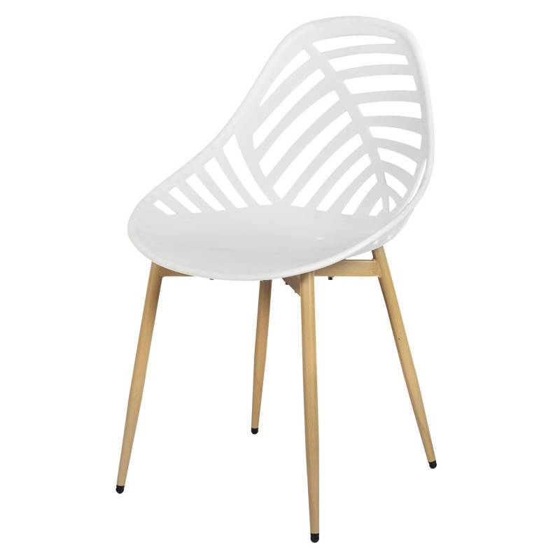 Lot de 4 chaises d\'extérieur Alameda - Blanc - Fauteuils de Jardin - Image 2