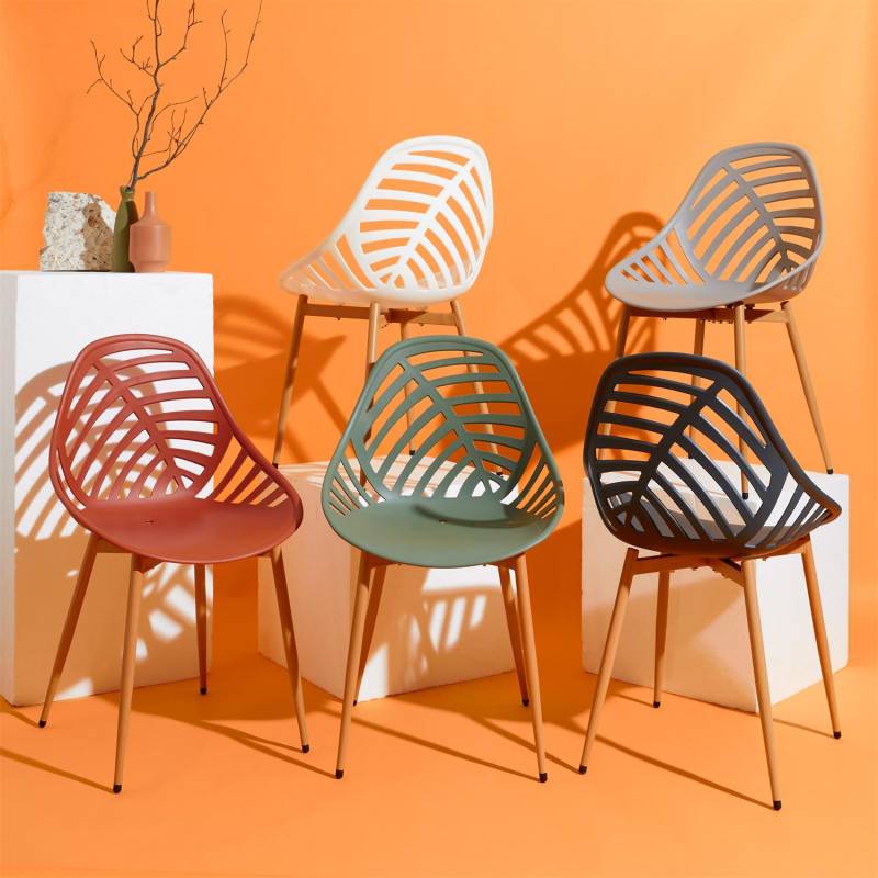 Lot de 4 chaises d\'extérieur Alameda - Blanc - Fauteuils de Jardin - Image 8