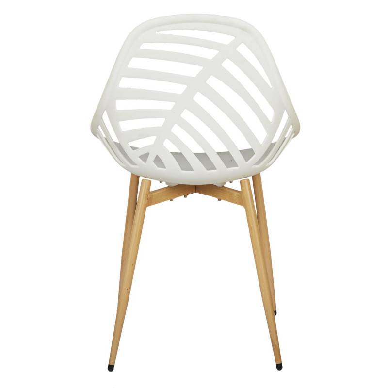 Lot de 4 chaises d\'extérieur Alameda - Blanc - Fauteuils de Jardin - Image 4