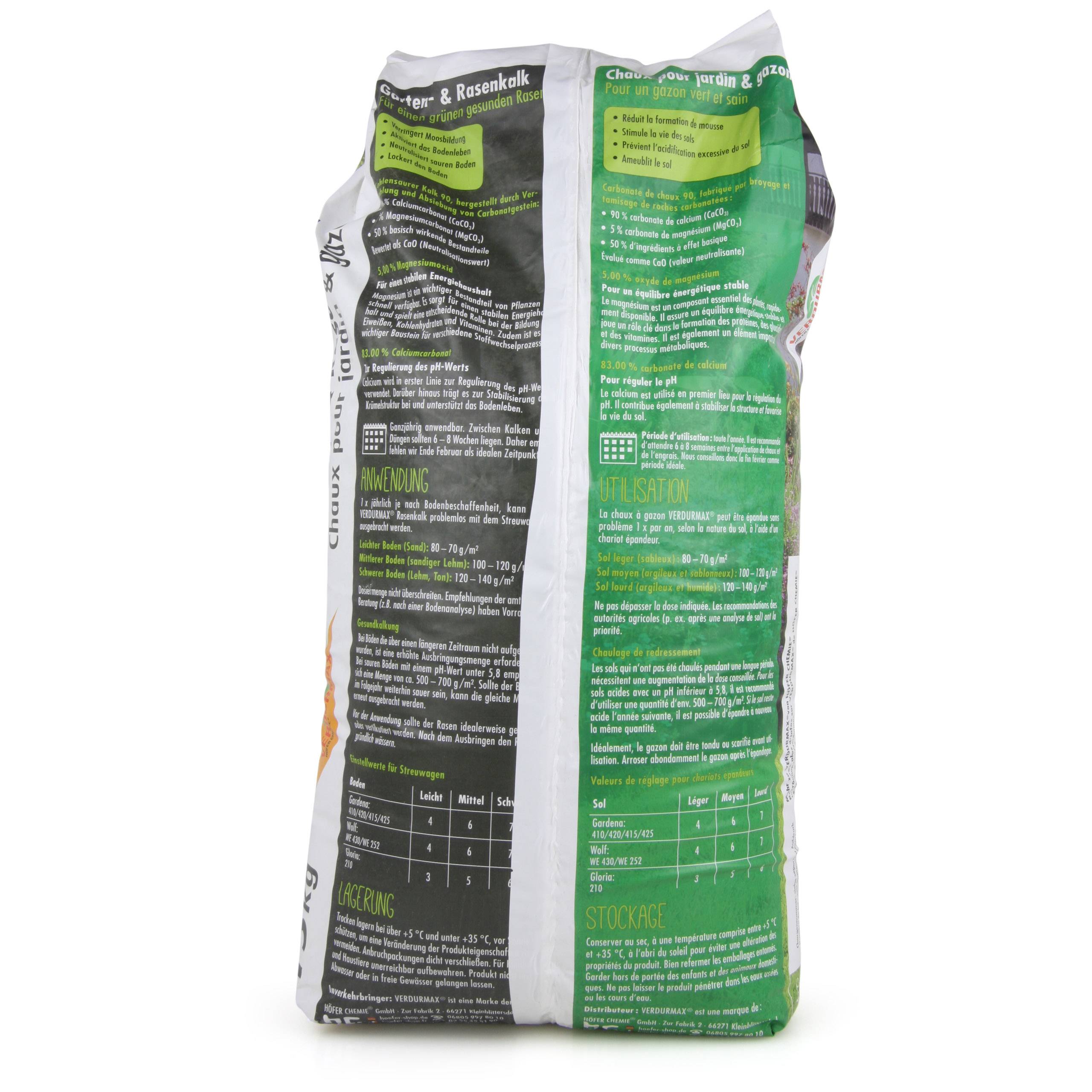 15 kg VERDURMAX® Chaux pour jardin et pelouse  x 66 - Image 5