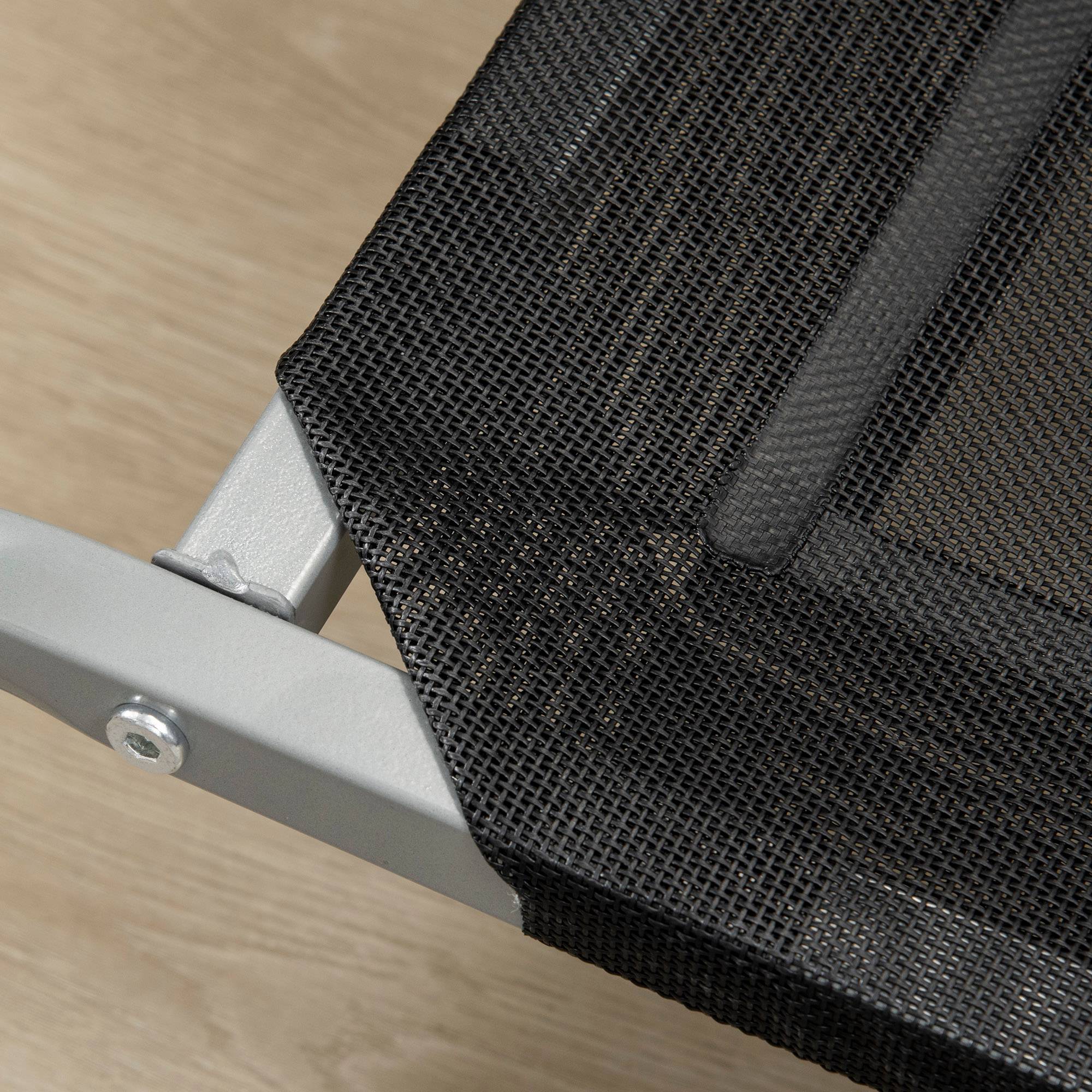 Lit surélevé XL chien Textilène intérieur extérieur haute ventilation 110x75x20cm noir - ComfortXL Outdoor Living - Image 10