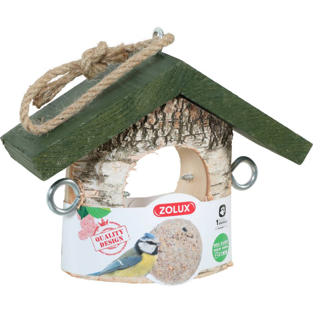 Zolux - Support Boule de graisse en bois massif pour oiseaux - Imagen 1