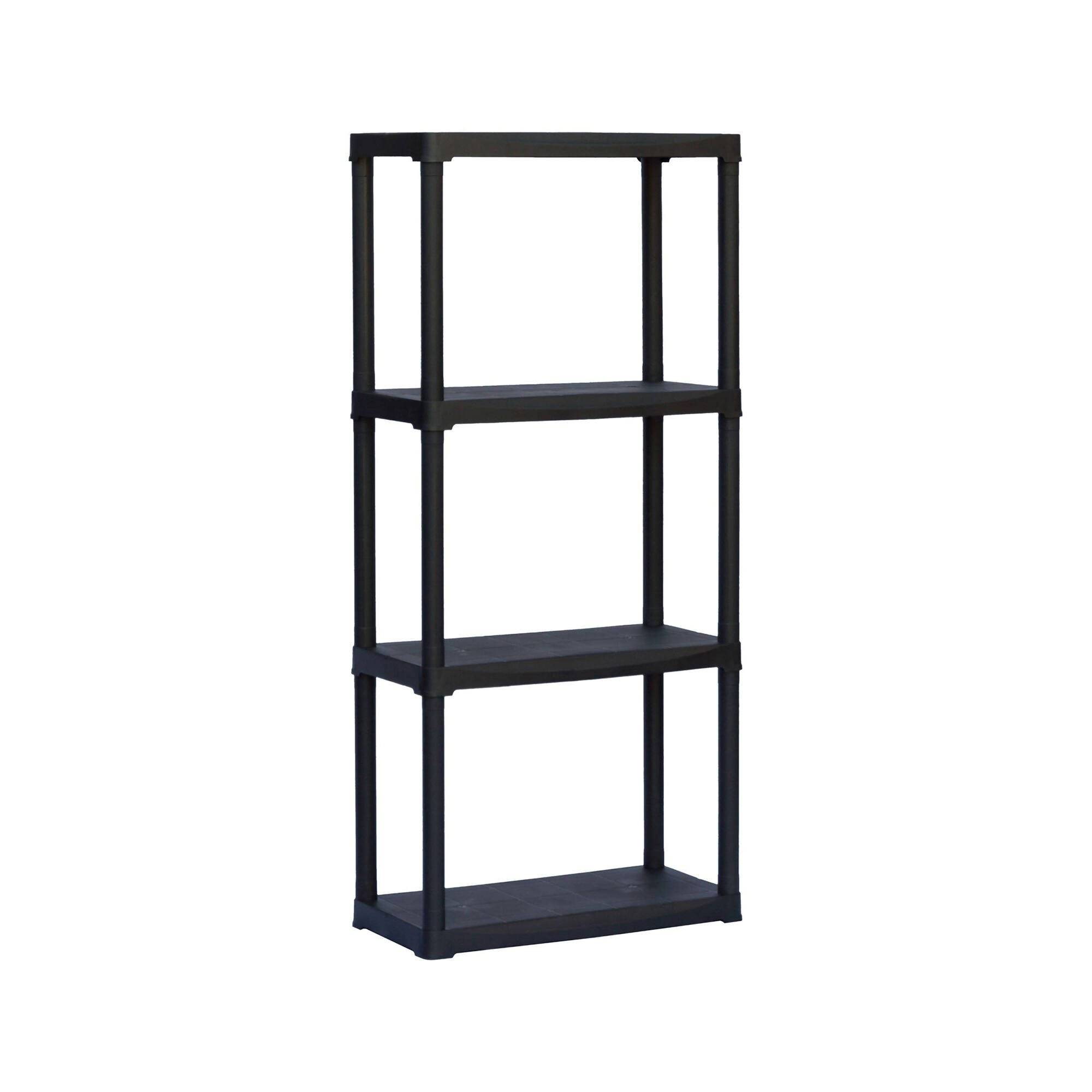 Dmora - Armoire d'extérieur Dbellucc, Étagère extérieure, Armoire de balcon polyvalente, Armoire d'extérieur, Anthracite, 60x30h133 cm - Dmora - Imagen 1