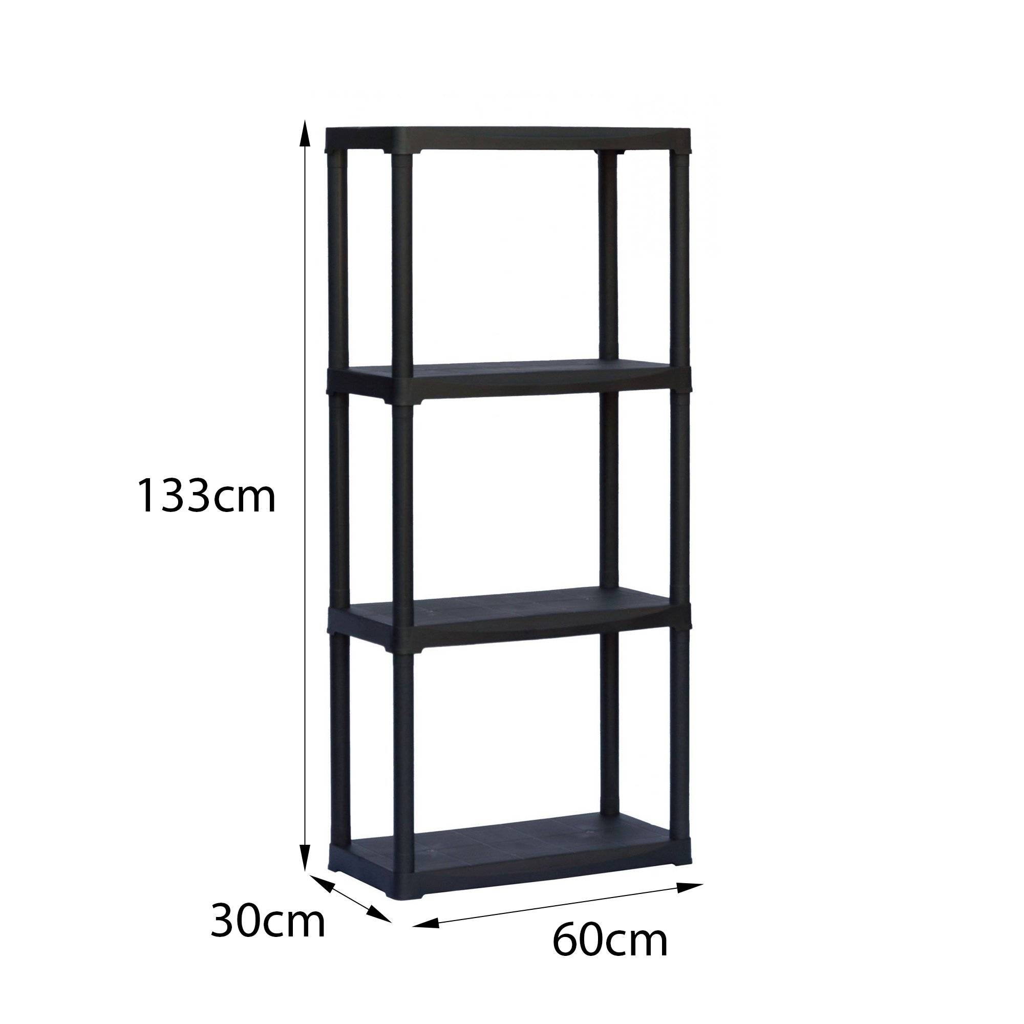 Dmora - Armoire d'extérieur Dbellucc, Étagère extérieure, Armoire de balcon polyvalente, Armoire d'extérieur, Anthracite, 60x30h133 cm - Dmora - Imagen 3