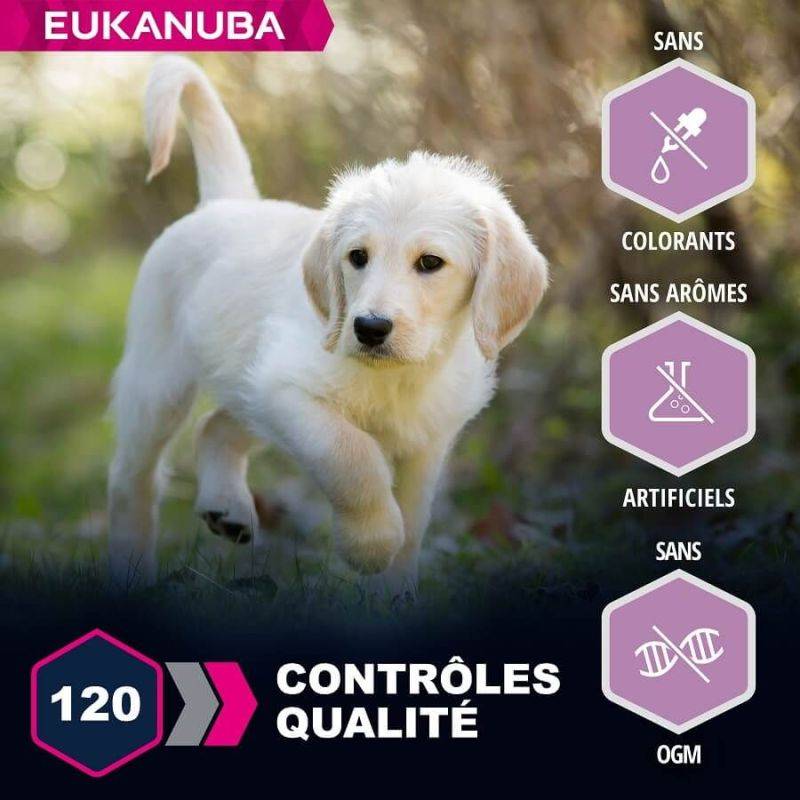 Eukanuba - CROQUETTES CHIEN PUPPY JUNIOR AGNEAU LARGE - EUKANUBA 12 kg - Imagen 5