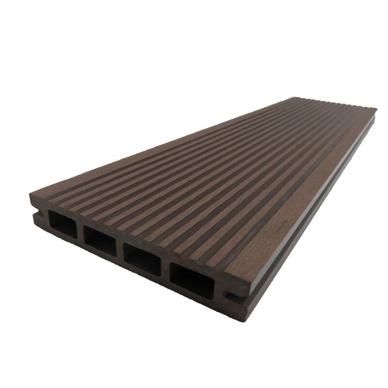 Lame terrasse bois composite alvéolaire Prima L 220 cm / l12 cm / ep 19 mm - Coloris - Chocolat, Epaisseur - 19 mm, Largeur - 12 cm, Longueur - 220 cm - Image 2