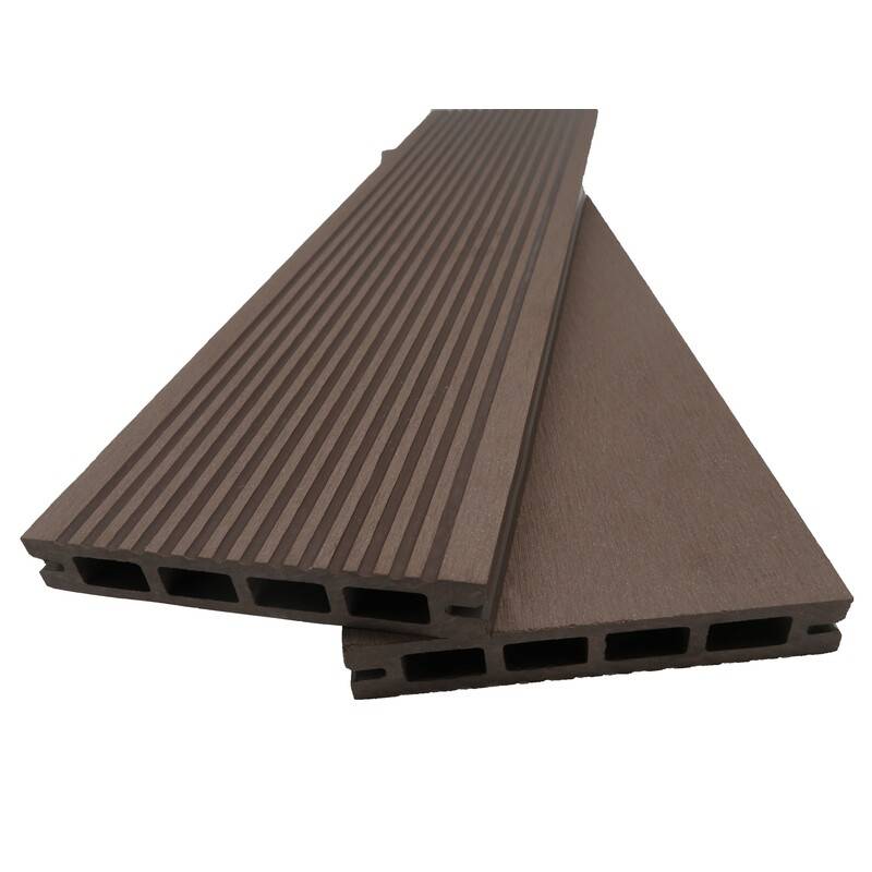 Lame terrasse bois composite alvéolaire Prima L 220 cm / l12 cm / ep 19 mm - Coloris - Chocolat, Epaisseur - 19 mm, Largeur - 12 cm, Longueur - 220 cm - Image 1