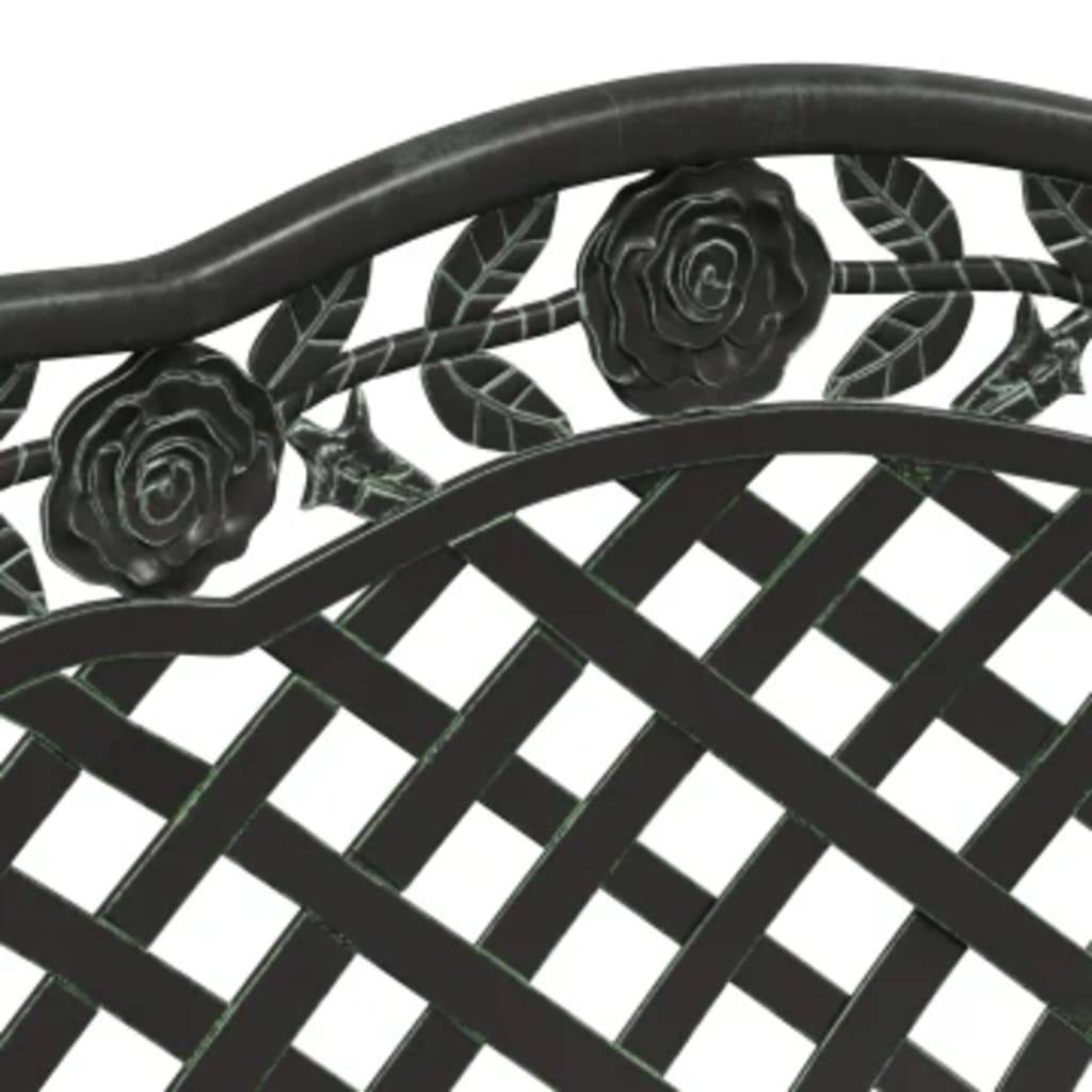 Maison Chic - Banc de jardin - Banc d'extérieur - Banquette 108 cm Aluminium coulé Vert - Imagen 6