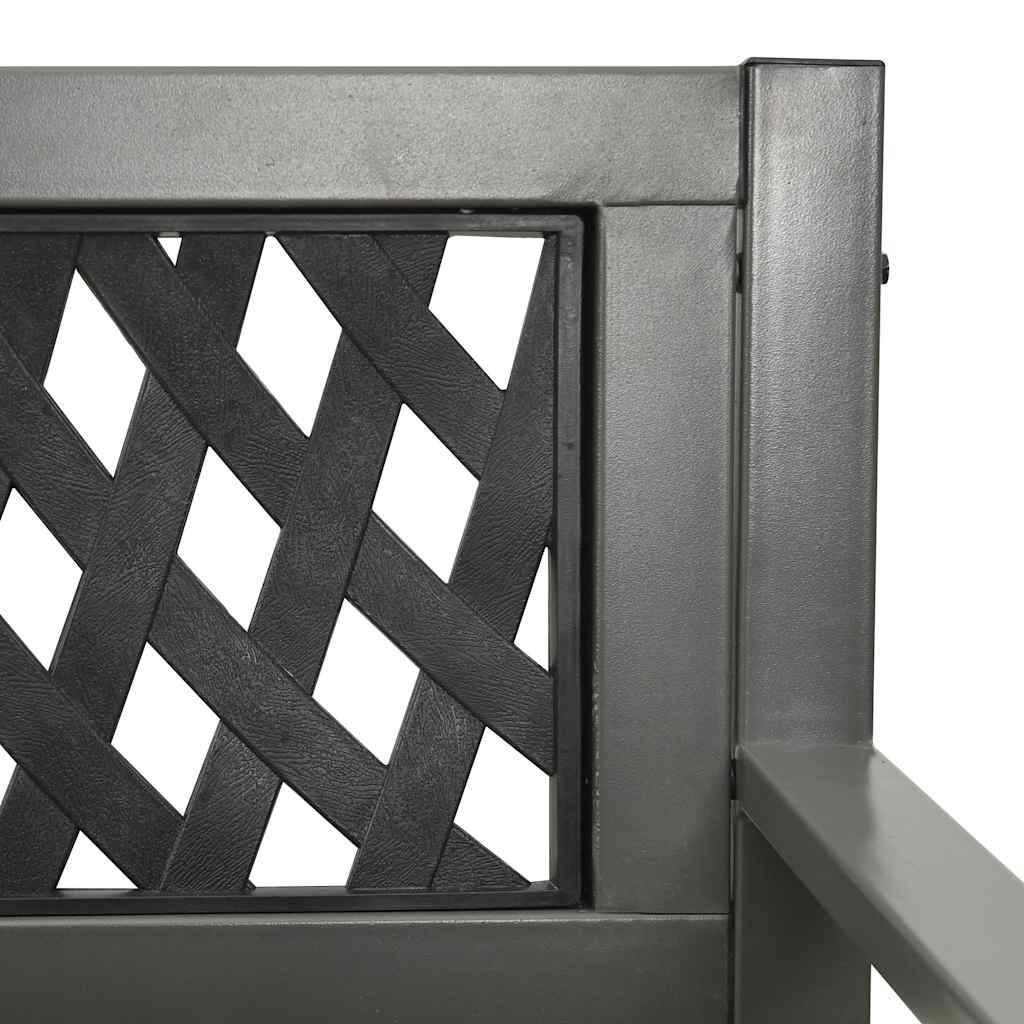 Vidaxl - Banc de jardin 125 cm acier gris vidaXL 312039 - Imagen 5