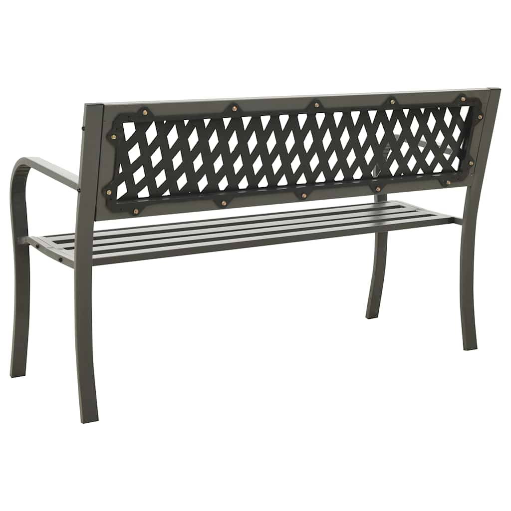 Vidaxl - Banc de jardin 125 cm acier gris vidaXL 312039 - Imagen 4