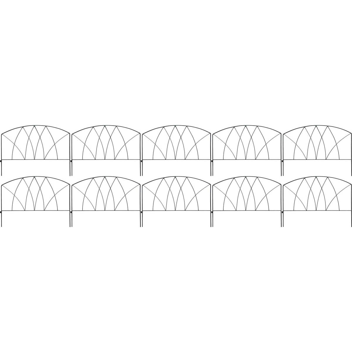 Maxiedge - Bordure de jardin en fer forgé Victoriana Lot de 10 - Imagen 1