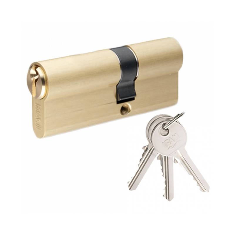 Cylindre laiton asymétrique F5S 30x90mm (3 clés) IFAM