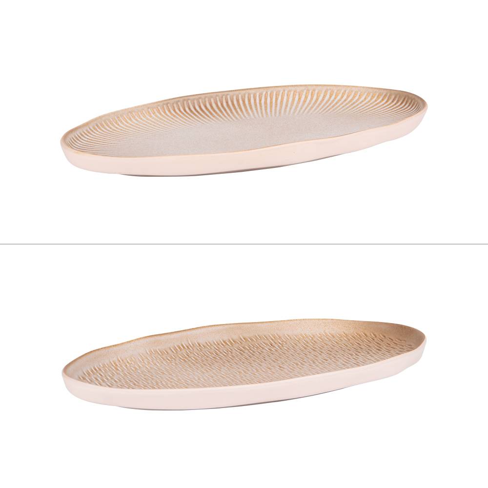 Plat ovale Miyaki 33x21 cm (1 modèle aléatoire) - Image 2