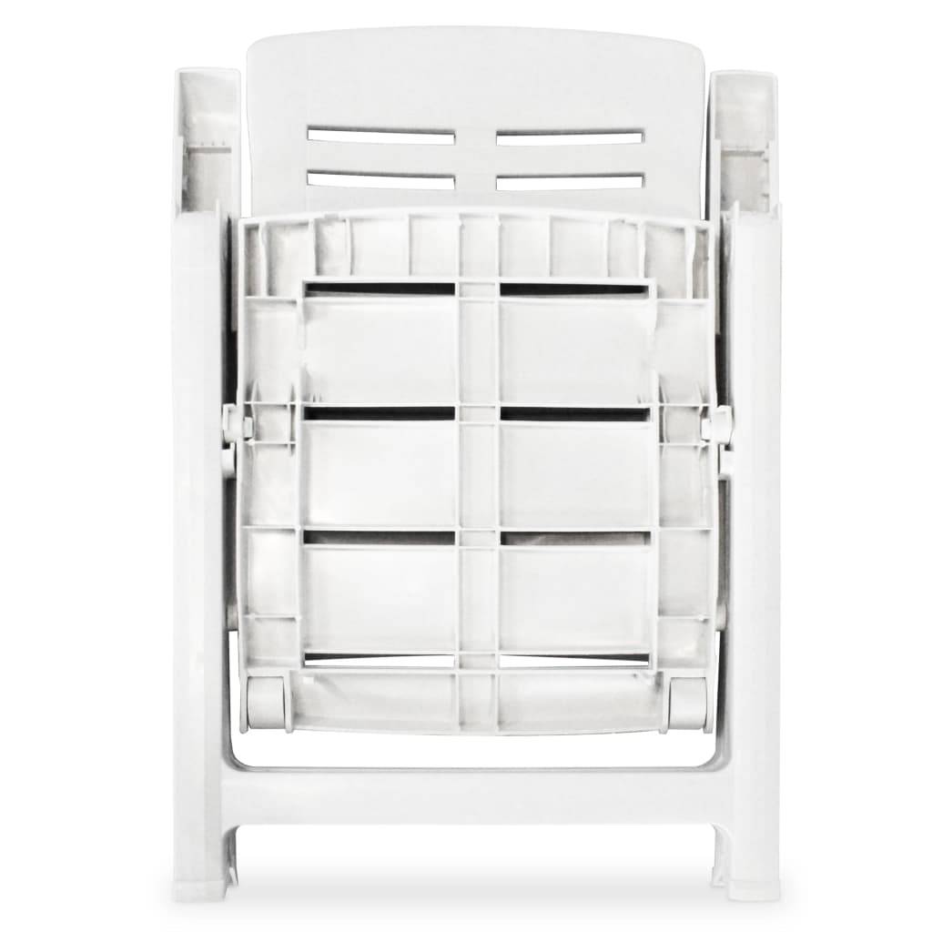 Vidaxl - Ensemble à manger d'extérieur 7 pcs Plastique Blanc vidaXL 275075 - Imagen 8