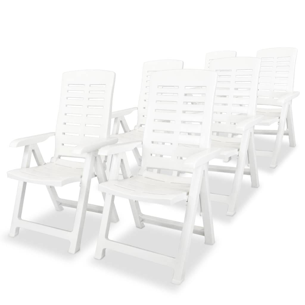 Vidaxl - Ensemble à manger d'extérieur 7 pcs Plastique Blanc vidaXL 275075 - Imagen 9
