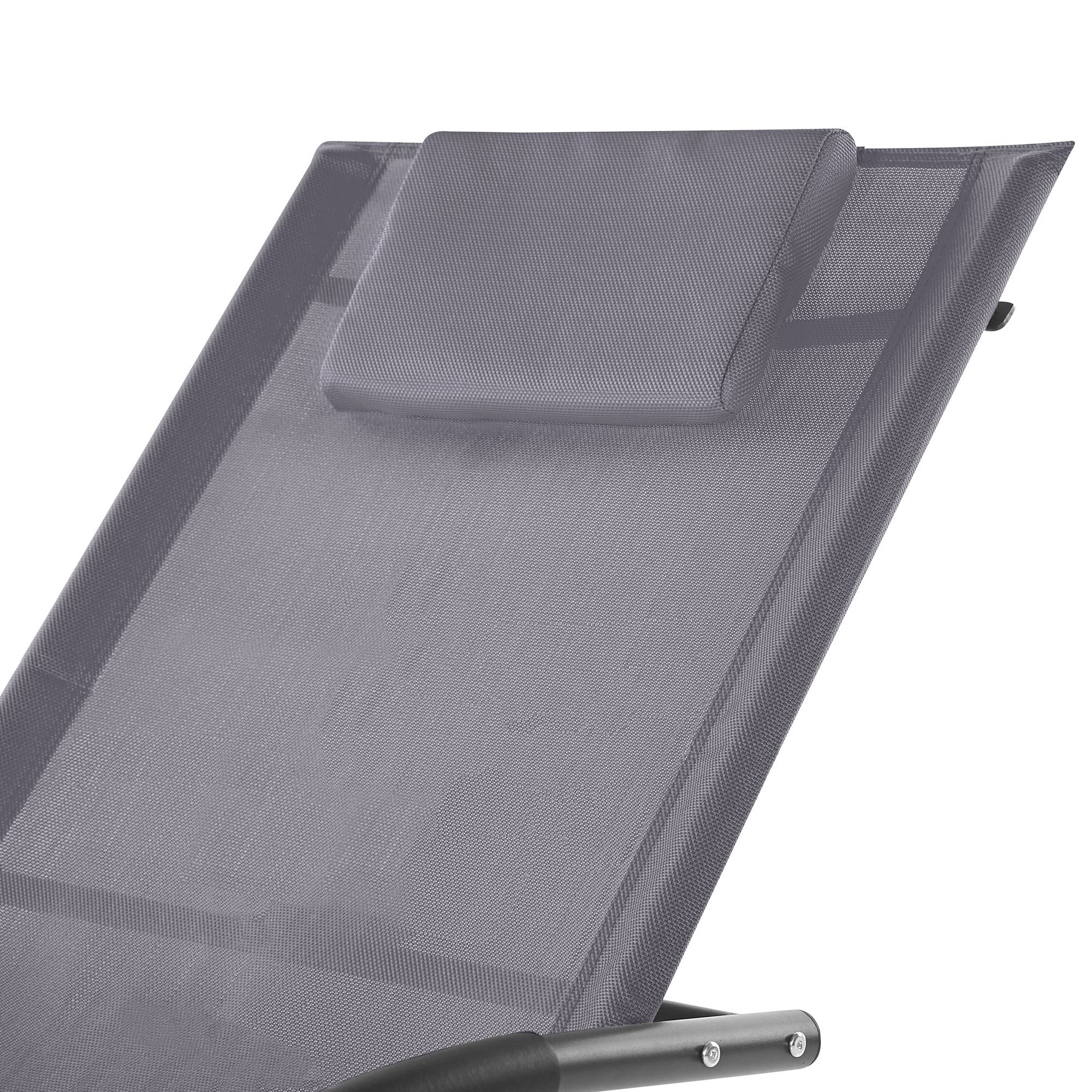 Beliani - Chaise longue Acier Gris CARANO II - Beliani - Imagen 6