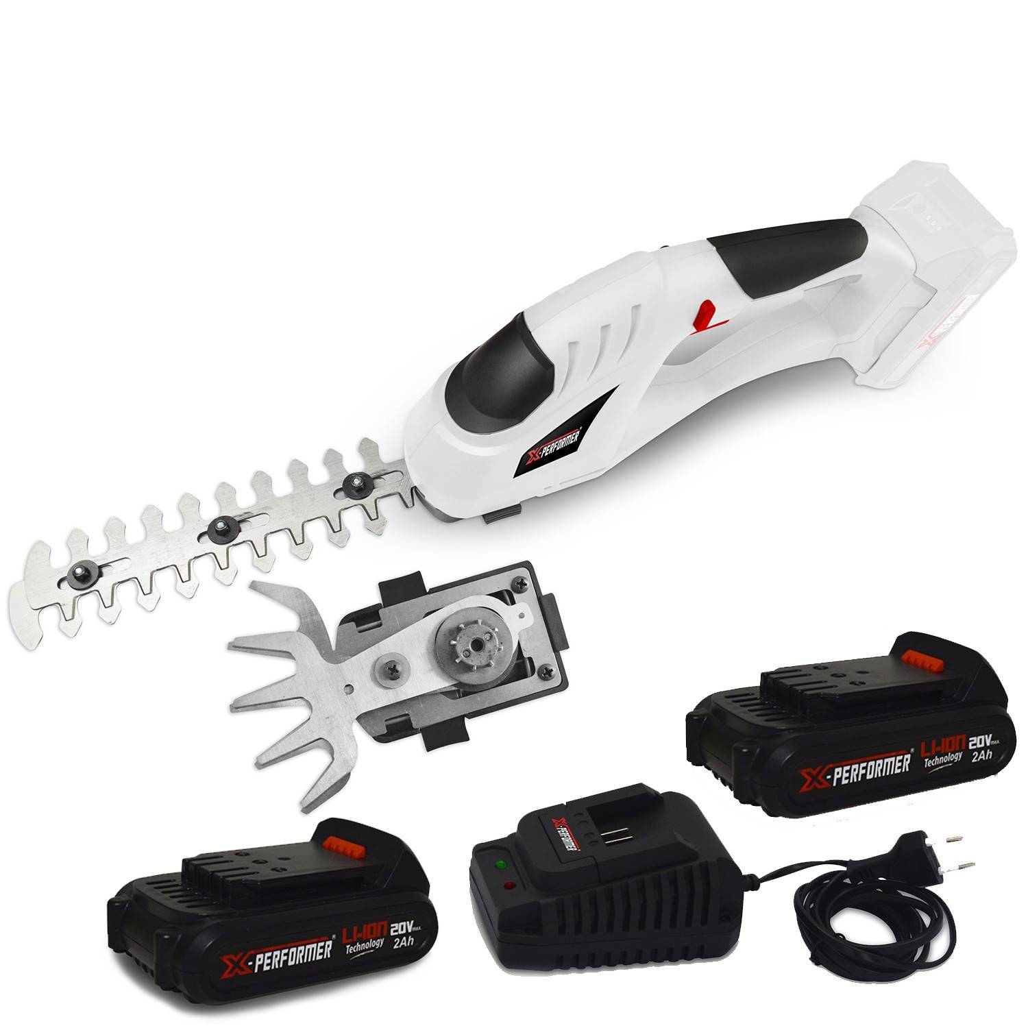 Cisaille de jardin Portative - Sculpteur de haies 2EN1 - 20V - Xperformer XPCSTH20LI - 2 Batteries 2Ah + chargeur - Image 1