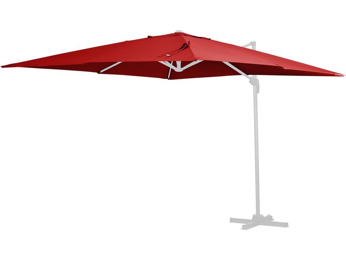 Toile Parasol Déporté "sun 3" - 3 X 3 M - Rouge -habitat Et Jardin - Imagen 1