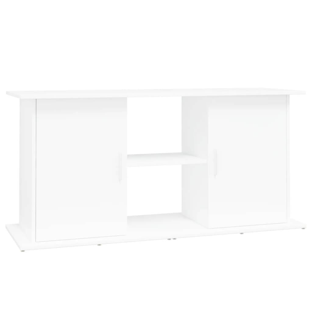 Grand Meuble Aquarium Bois d'ingénierie Rangement Ouvert 121x41x58 cm Blanc - ComfortXL Outdoor Living - Image 2