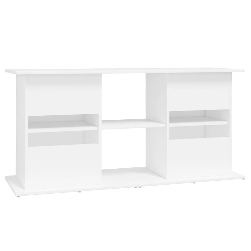 Grand Meuble Aquarium Bois d'ingénierie Rangement Ouvert 121x41x58 cm Blanc - ComfortXL Outdoor Living - Image 8