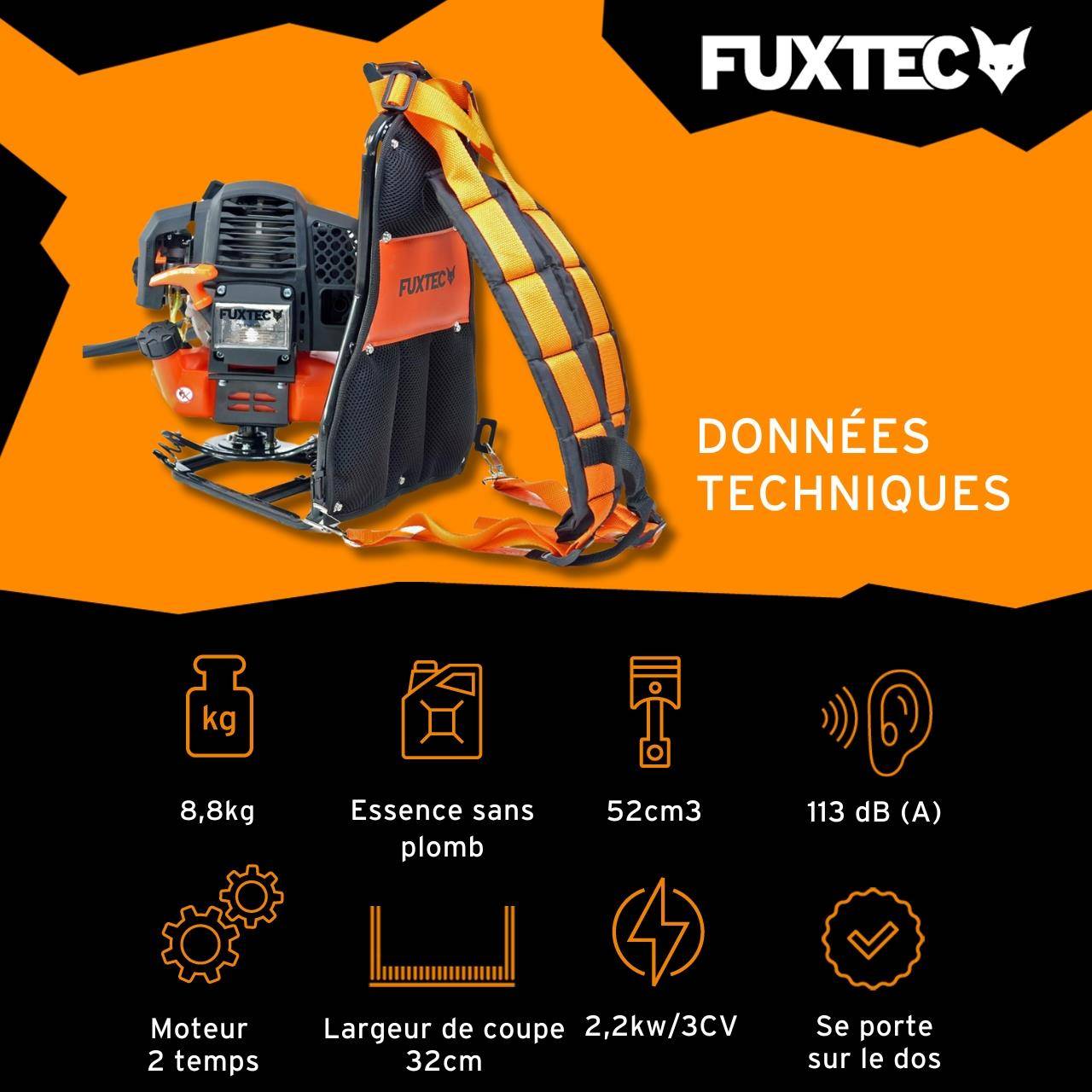 FUXTEC - Débroussailleuse thermique 3 CV 52 cm³ à dos multifonction – FX‑MS152T – Fuxtec - Image 3