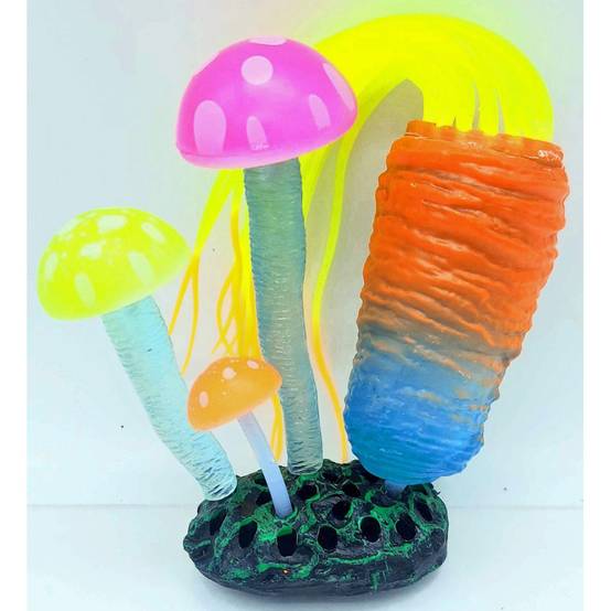 Décoration Aquarium Fluo Anémone et poisson Taille 7 x 3.5 x 15 cm couleur aléatoire. - Imagen 8