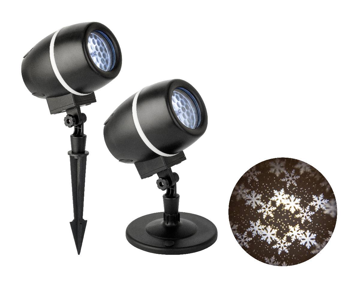Kaemingk - Proyector LED giratorio de copos de nieve en blanco frío - KAEMINGK