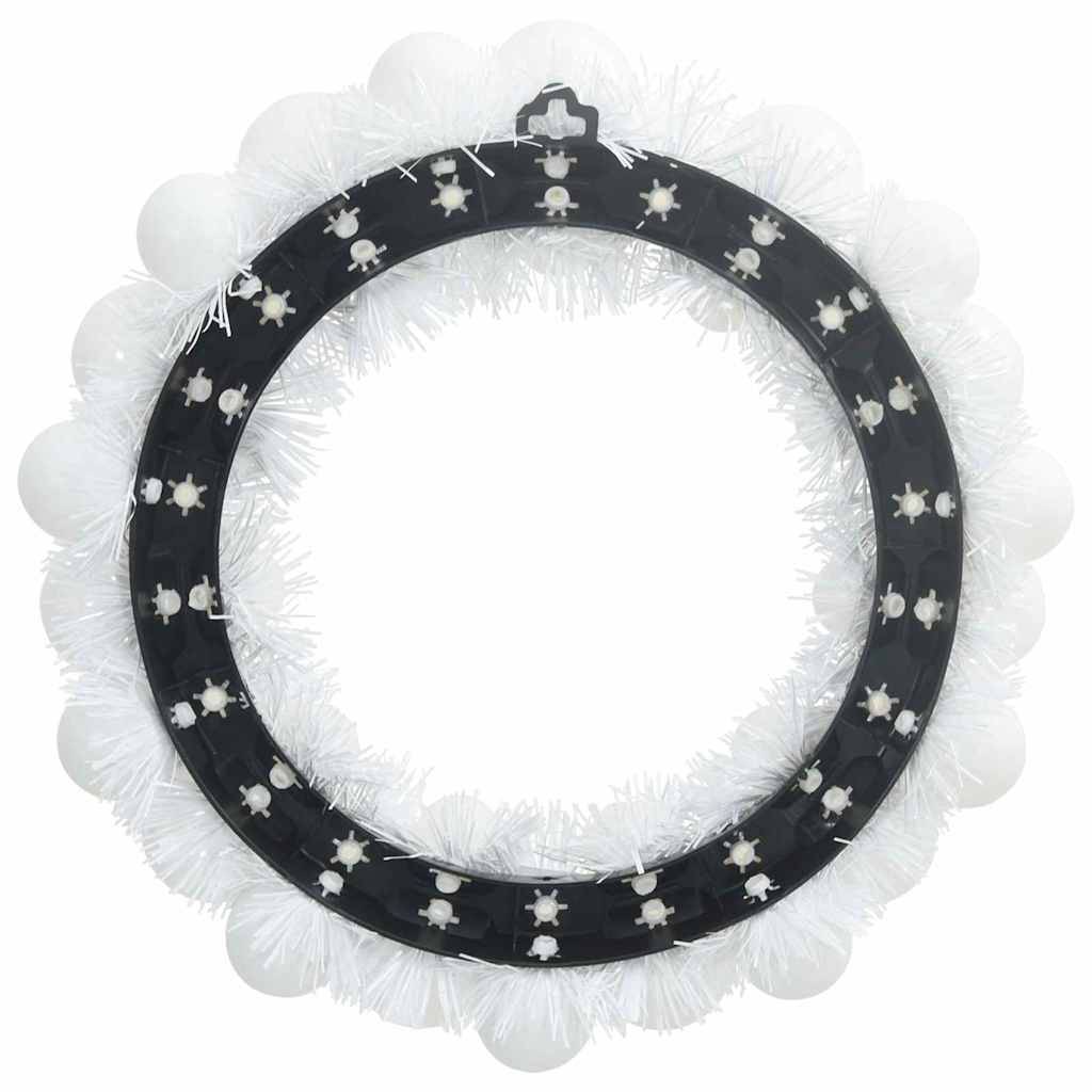 Vidaxl - Couronnes de Boules de Noël 2 pc Blanc 33 x 33 x 7 cm vidaXL 42019680 - Image 6
