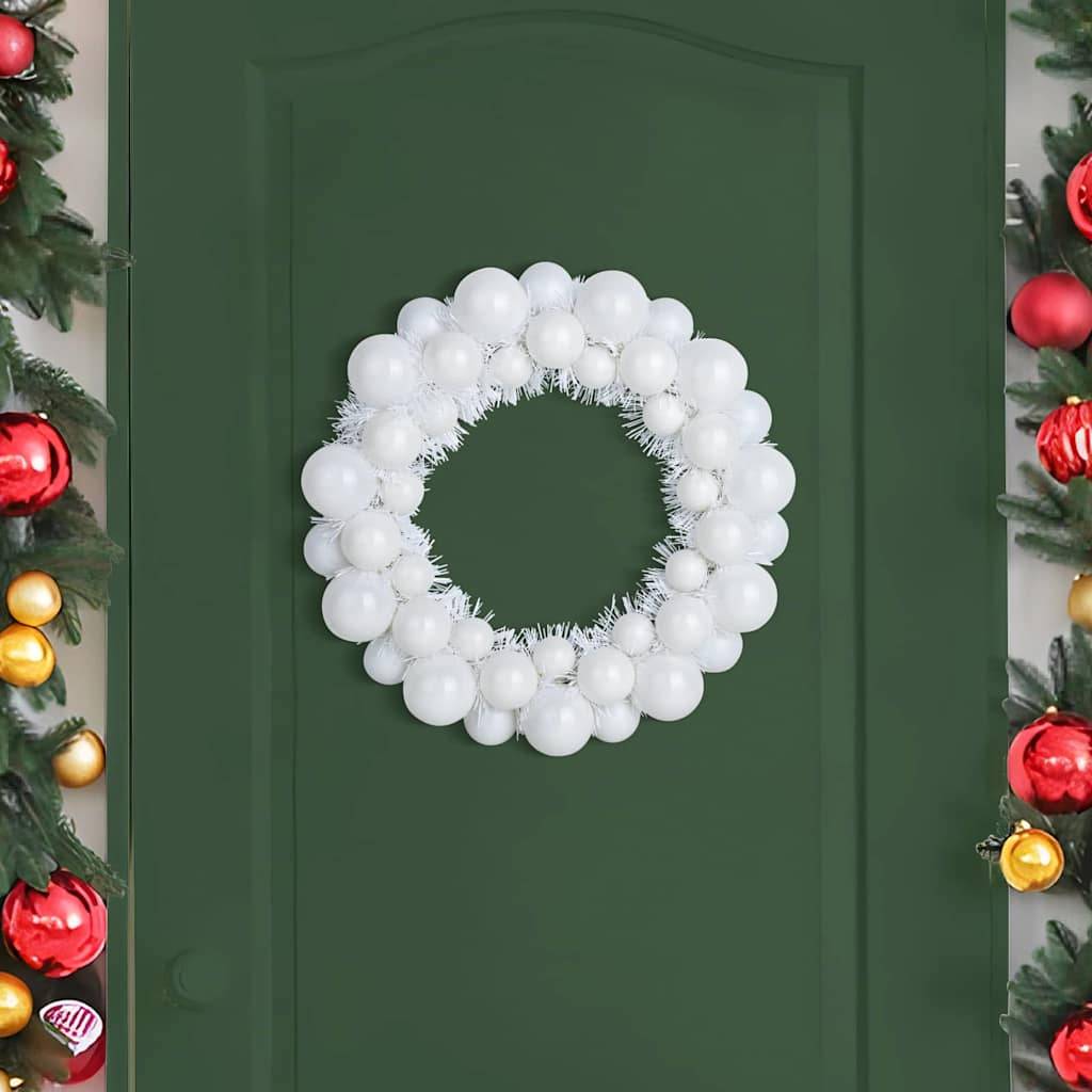 Vidaxl - Couronnes de Boules de Noël 2 pc Blanc 33 x 33 x 7 cm vidaXL 42019680 - Image 4