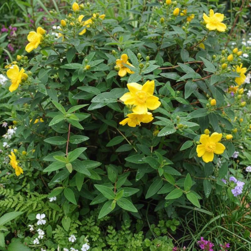Millepertuis calycinum, Hypericum à fleurs Jaune - feuillage Persistant - Pot de 3L - 20/40 cm-  hauteur à maturité De 0,50 m à 1,00 m - Imagen 4