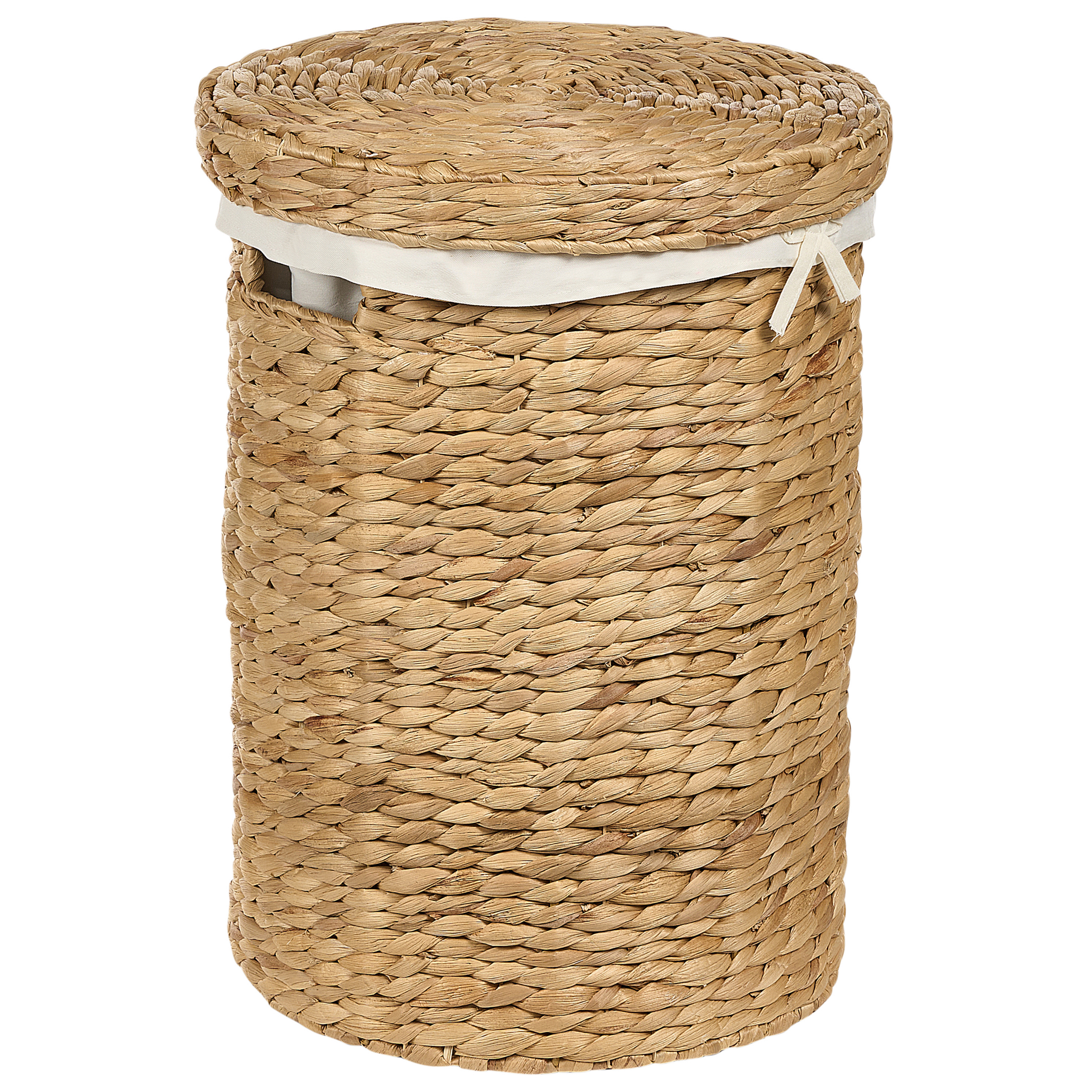 Beliani - Paniers à linge Fibre de jacinthe d'eau Naturel DANANG - 32x32x30- Beliani - Imagen 4