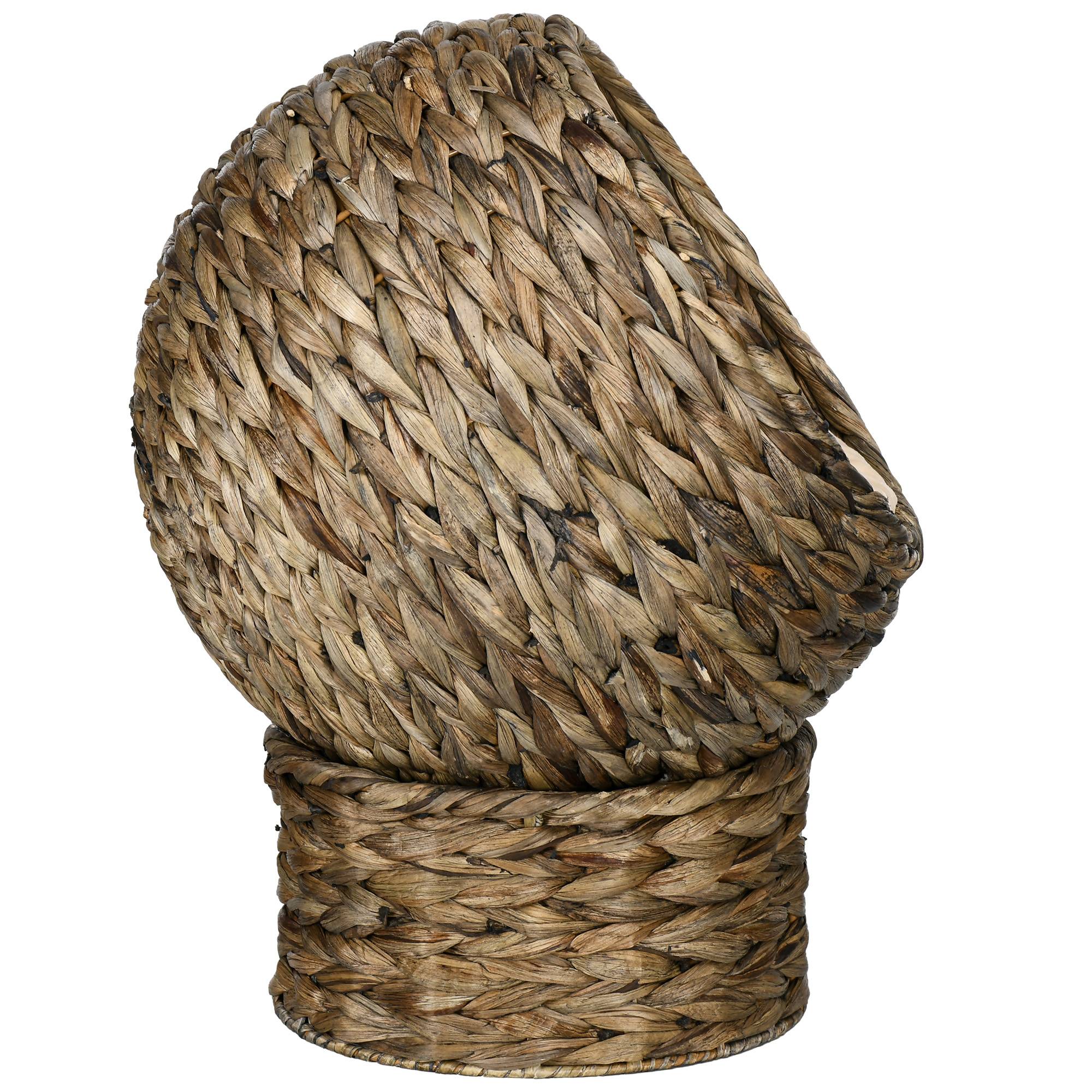 Panier surélevé pour chat feuilles de bananier beige 40 x 37 x 51 cm - PANGIVO - Image 10