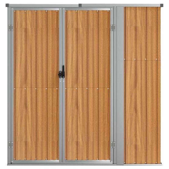 Vidaxl - Abri à outils de jardin marron 161x89x161 cm acier galvanisé vidaXL 316212 - Image 7