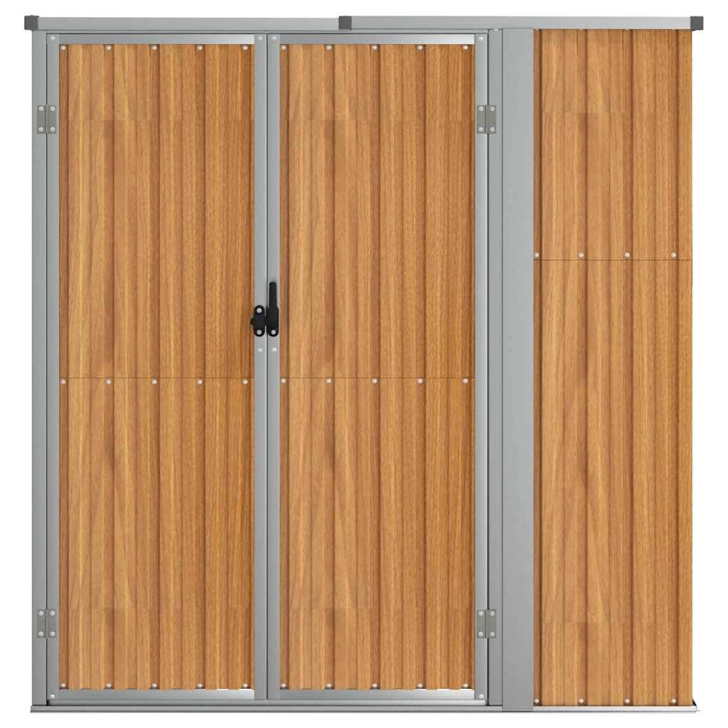 Vidaxl - Abri à outils de jardin marron 161x89x161 cm acier galvanisé vidaXL 316212 - Image 7